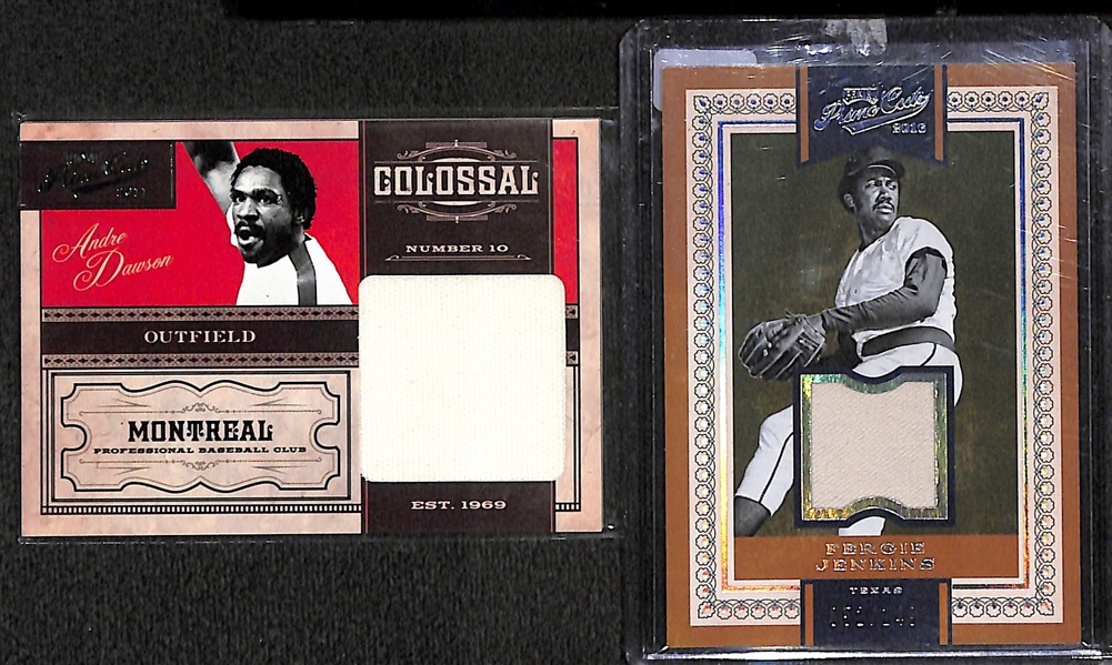 Lot of 22 Baseball Relic Cards w. Andre Dawson & Rod Carew