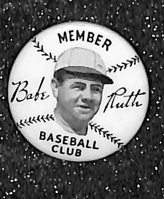 1934 Quaker Oats Premium Original Babe Ruth Baseball Club Pin
