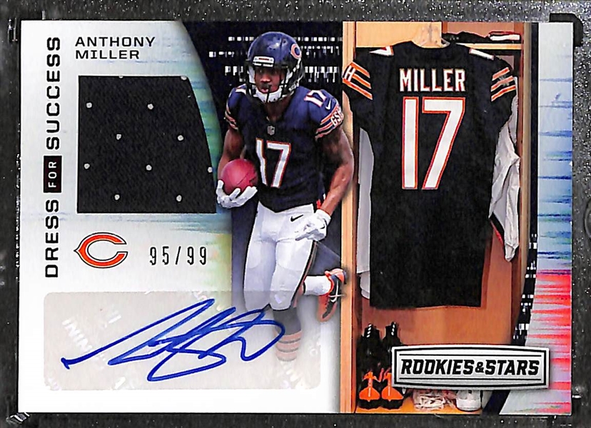 Lot of 40 Football Autograph & Jersey Cards w. Anthony Miller & Amari Cooper