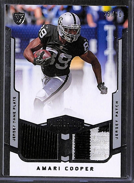 Lot of 40 Football Autograph & Jersey Cards w. Anthony Miller & Amari Cooper