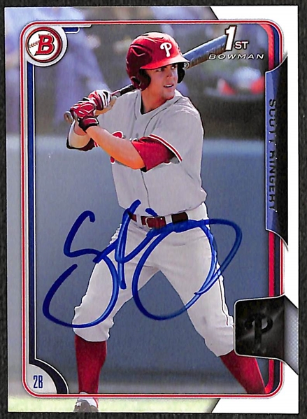 Lot of 30 Baseball Signed Cards w. Scott Kingery 