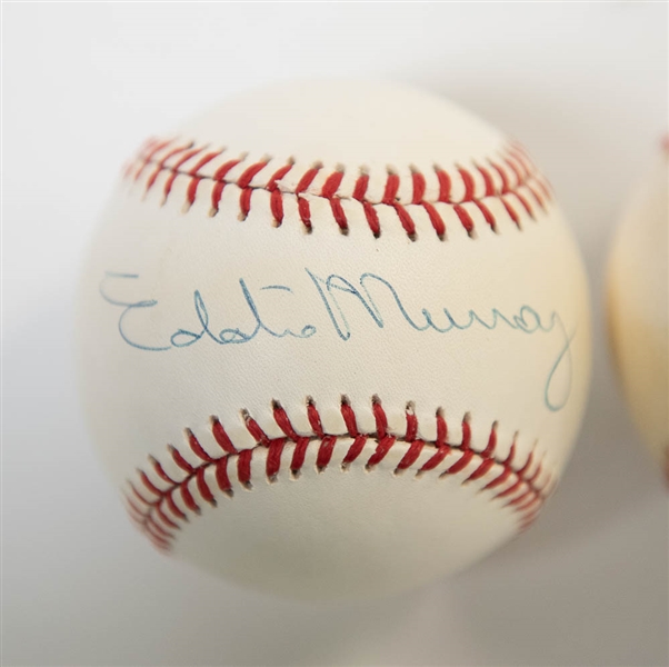 Lot of 3 Orioles Signed Baseballs w. Murray & Robinson