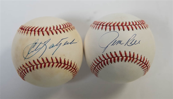 Lot of 2 Red Sox Signed Baseballs w. Carl Yastrzemski