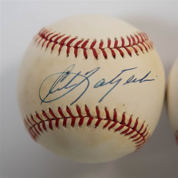 Lot of 2 Red Sox Signed Baseballs w. Carl Yastrzemski