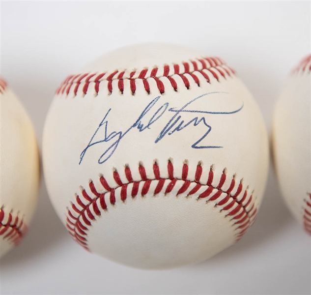 Lot of 3 Giants Signed Baseballs w. Wilhelm & Irvin