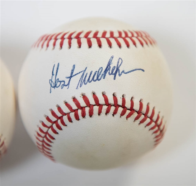 Lot of 3 Giants Signed Baseballs w. Wilhelm & Irvin