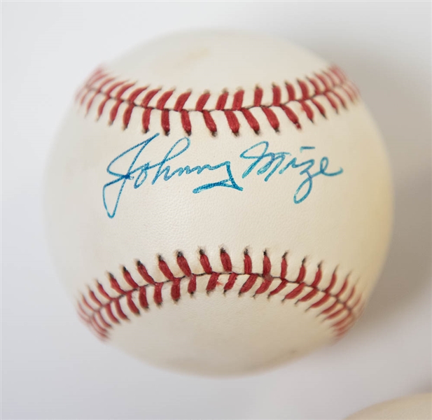 Lot of 3 Yankees Signed Baseballs w. Ford & Rizzuto