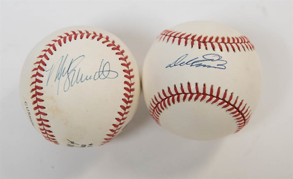 Mike Schmidt & Del Ennis Signed Baseballs