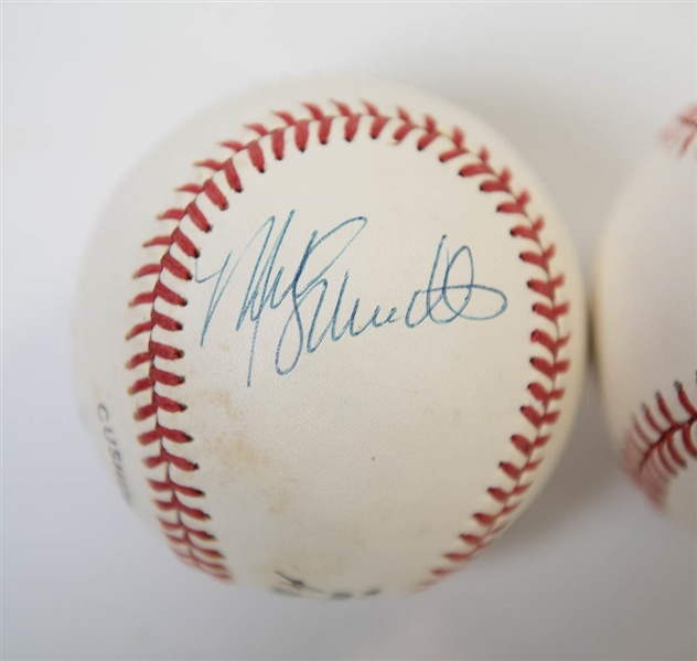 Mike Schmidt & Del Ennis Signed Baseballs