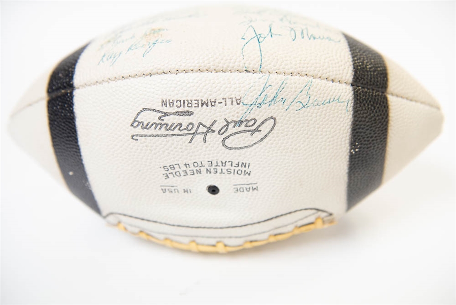 RARE 1963 Cleveland Browns Team Signed Wilson Model Football w. Jim Brown, Groza, + (33 Total Signatures!) - JSA LOA