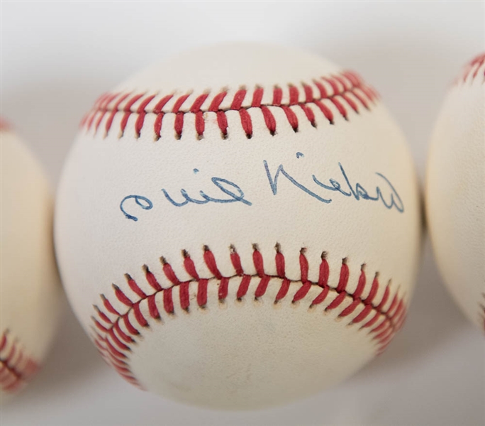 Lot of 3 Hall Of Fame Pitchers Signed Baseballs w. Seaver & Niekro