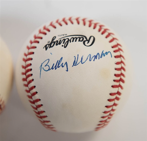 Lot of 3 Hall Of Famers Signed Baseballs 2. Appling & Sewell