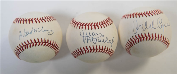 Lot Of 3 Giants Signed Baseballs w. McCovey & Marichal