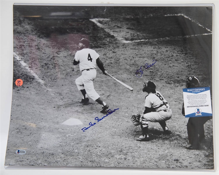 Yogi Berra & Duke Snider Signed 16x20 Photo - Beckett