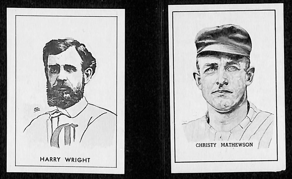 Harry Wright & Christy Mathewson 1950 Callahan HOF Cards