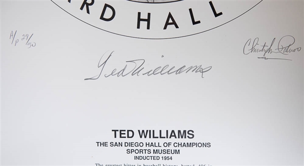 19x25 Ted Williams Signed Limited Edition C. Paluso Print (#ed out of 50!)