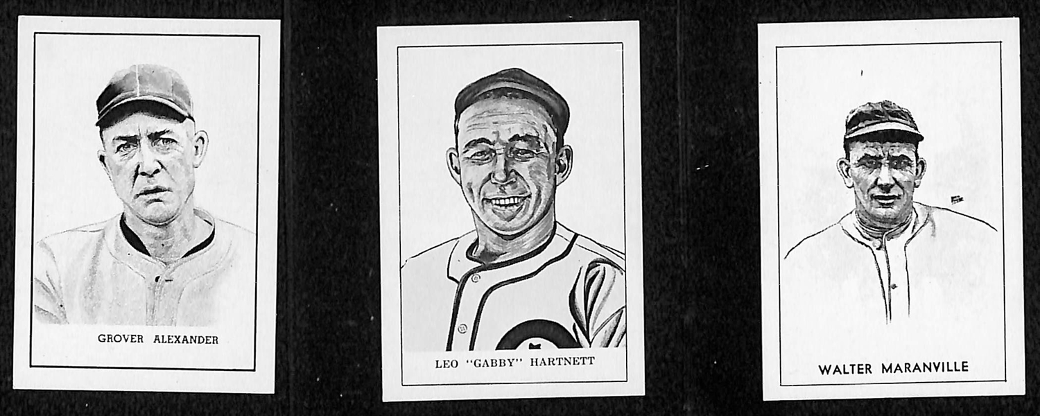 Lot of 3 1950 Callahan HOF Cards w. Grover Alexander