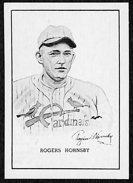Lot of 4 1950 Callahan HOF Cards w. Rogers Hornsby