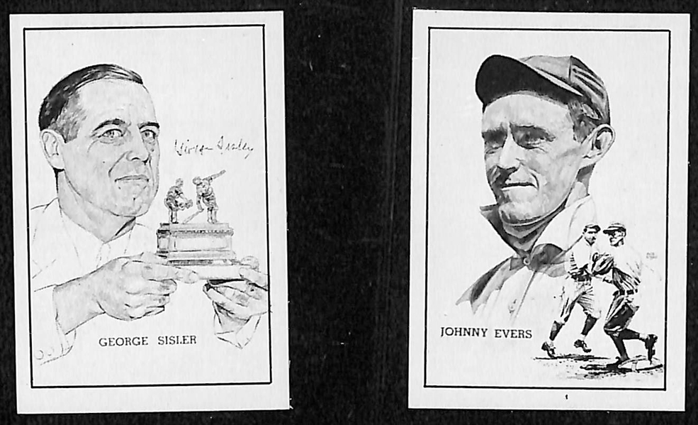 Lot of 9 1950 Callahan HOF Cards w. George Sisler