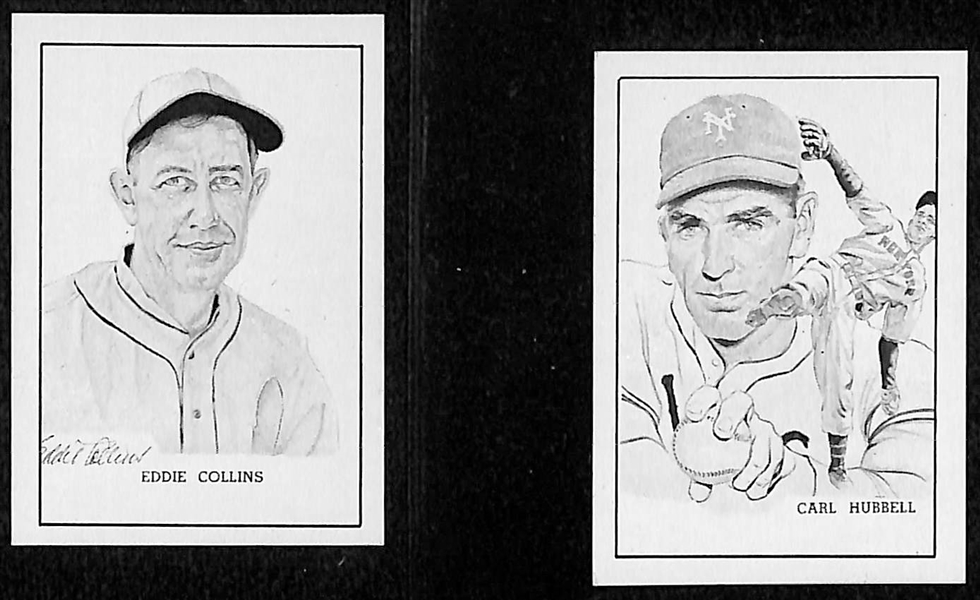 Lot of 9 1950 Callahan HOF Cards w. George Sisler