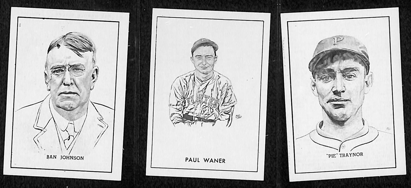 Lot of 9 1950 Callahan HOF Cards w. George Sisler