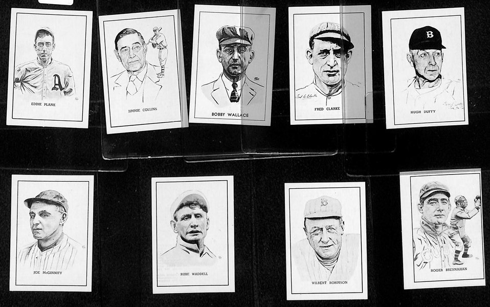 Lot of 9 1950 Callahan HOF Cards w. Eddie Plank