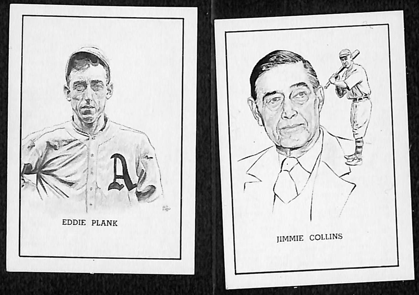 Lot of 9 1950 Callahan HOF Cards w. Eddie Plank