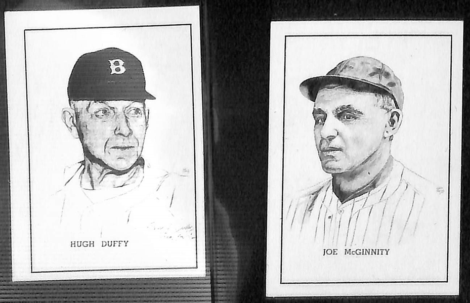 Lot of 9 1950 Callahan HOF Cards w. Eddie Plank