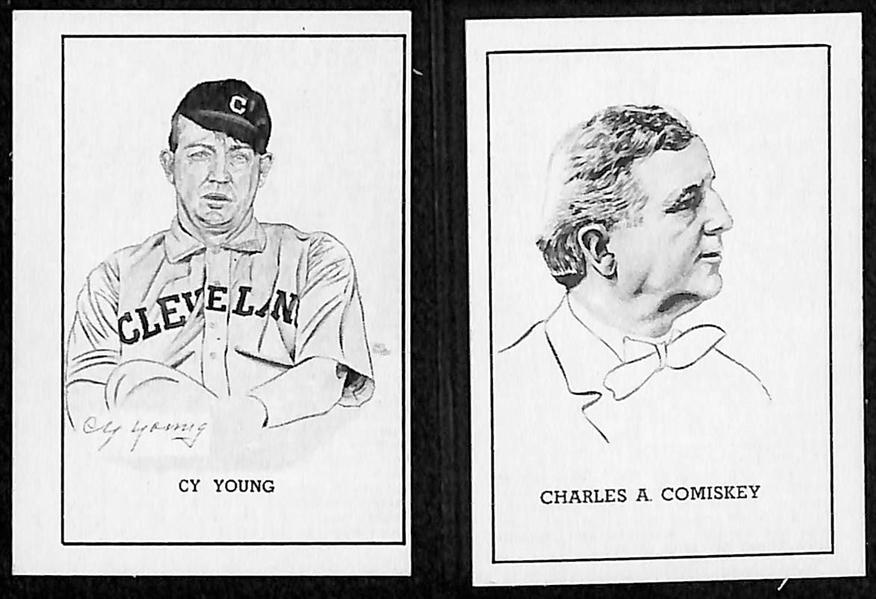 Lot of 9 1950 Callahan HOF Cards w. Napoleon Lajoie
