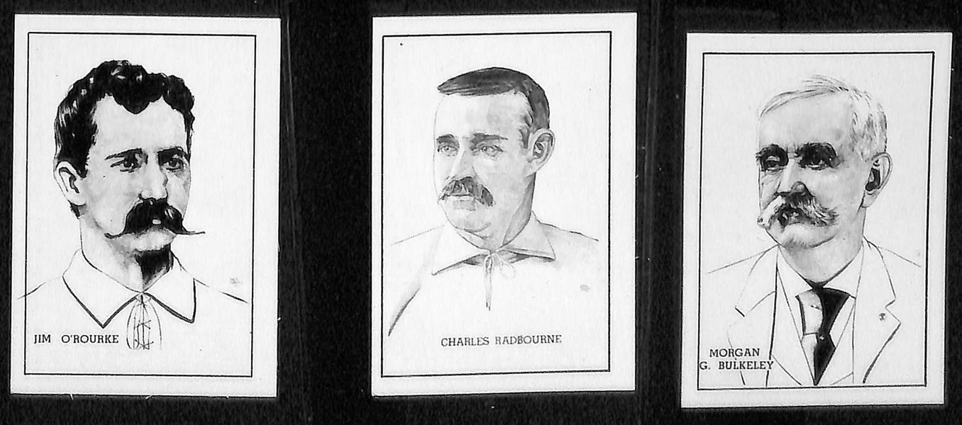 Lot of 9 1950 Callahan HOF Cards w. A.G. Spalding