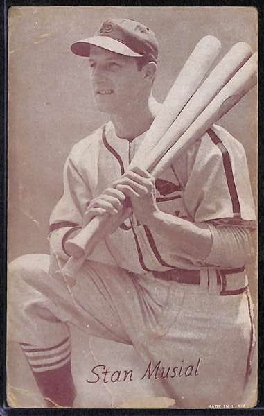 Lot of 28 1939-1962 Exhibit Cards w. Stan Musial