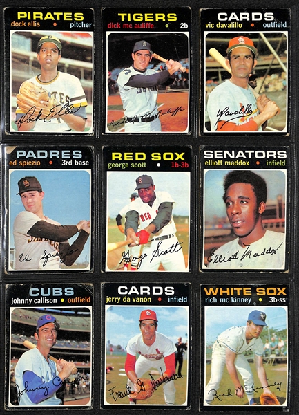 Lot of 400+ 1971 & 1972 Topps Baseball Cards