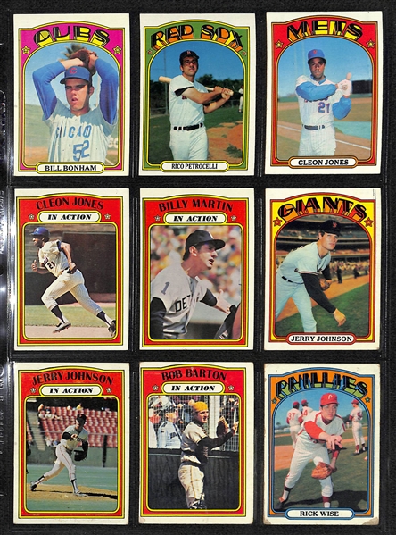 Lot of 400+ 1971 & 1972 Topps Baseball Cards