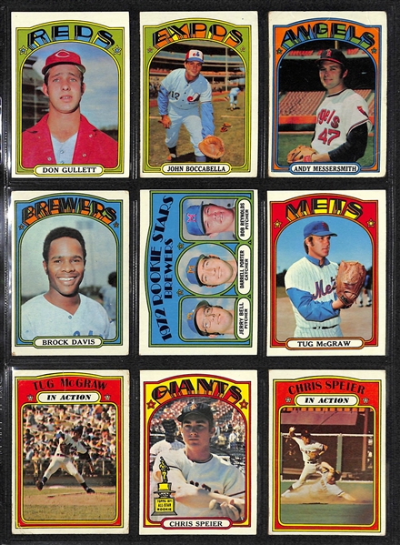 Lot of 400+ 1971 & 1972 Topps Baseball Cards