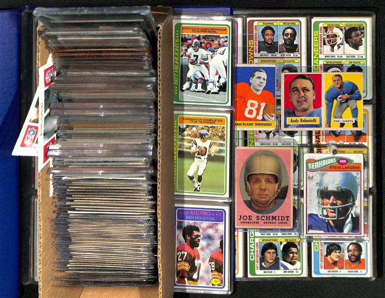 Lot of 220 Assorted Football Cards 1948-1989