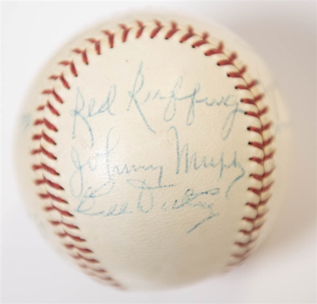 1960s Vintage HOFer & Star Signed OAL Baseball w. 16 Autographs (inc. Goose Goslin, Joe DiMaggio, L. Gomez, R. Ruffing, L. Appling, B. Dickey, R. Rolfe,+) - JSA LOA