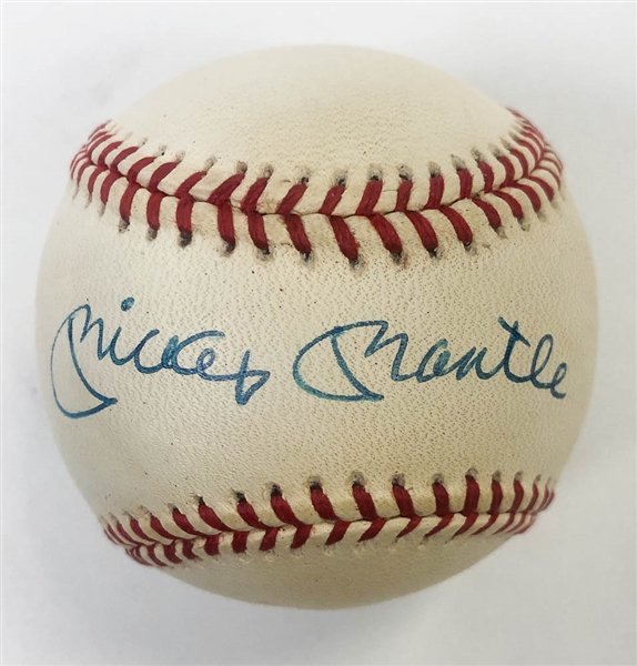 Mickey Mantle Signed American League Baseball - JSA LOA