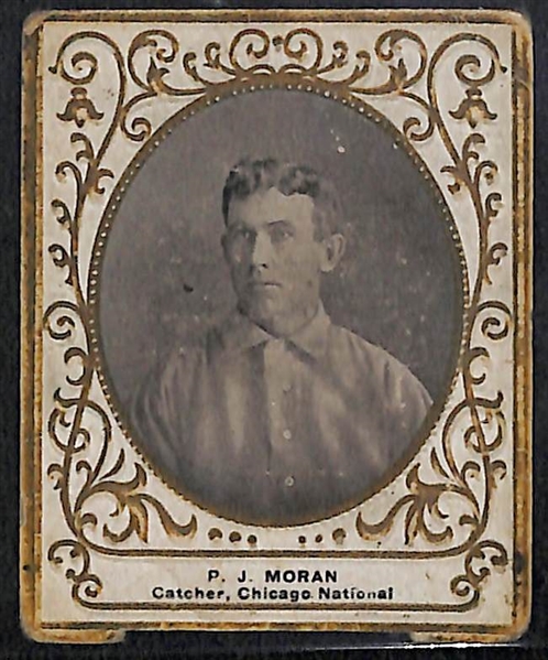 VERY RARE 1909 T204 Ramly Pat Moran Square Frame Version (Also Includes his Regular Card from the 1909 Set)