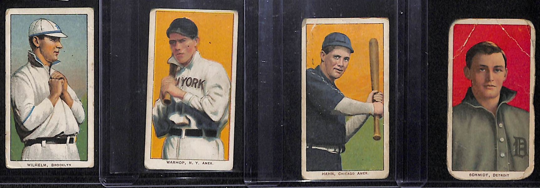 Lot of 4 1909 T206 Cards w. Kaiser Wilhelm