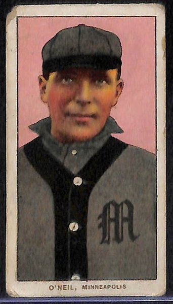 Lot of 4 1909 T206 Cards w. Carl Lundgren