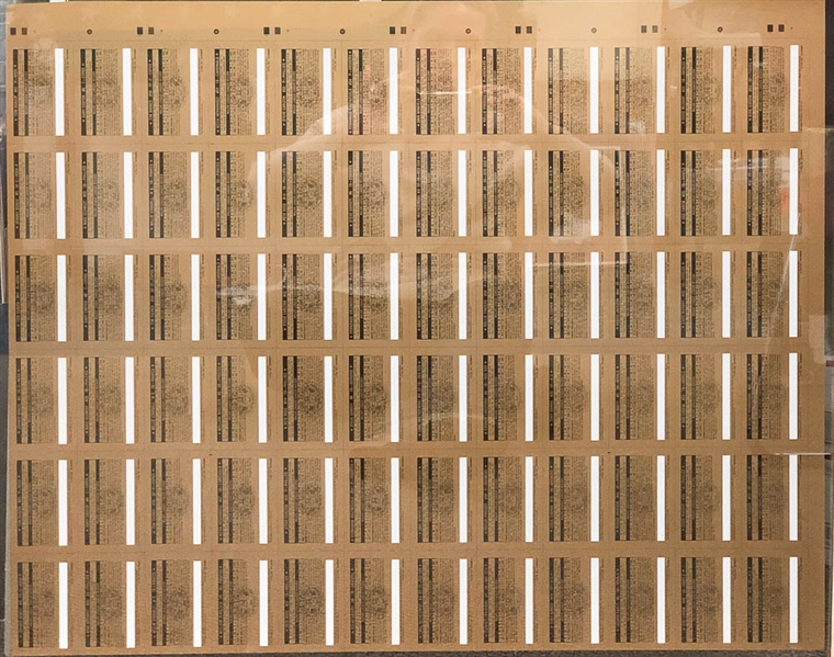 1982 Permagraphic Credit Cards Complete Uncut Card Sheet