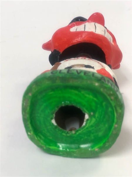 1963-65 Cleveland Indians Mascot Wahoo Indian Head (Green Base)