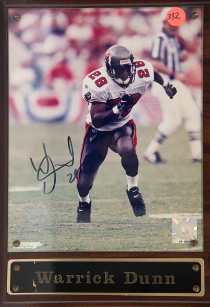 Mike Alstott & Warrick Dunn Signed Display Plaque - JSA