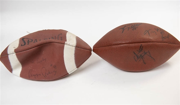 Lot of Framed Photo/Pin Displays & All-America Football Team Signed Booklet w. John Wooden/Bill Walton Signed Display - JSA