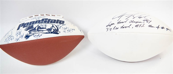 Penn State Team & Anquan Boldin Signed Footballs - JSA