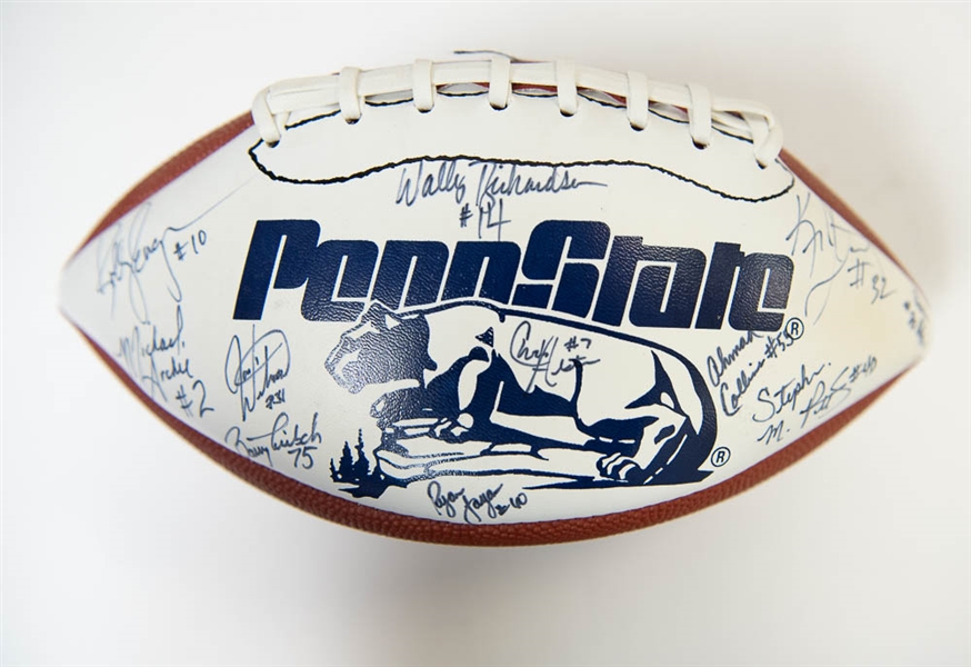 Penn State Team & Anquan Boldin Signed Footballs - JSA