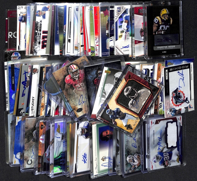 Lot Of 125 Football Autograph Cards w. Allen Robinson & Carlos Hyde