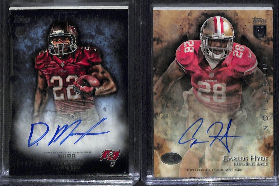 Lot Of 125 Football Autograph Cards w. Allen Robinson & Carlos Hyde