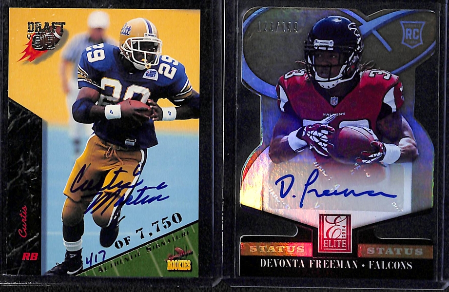 Lot Of 125 Football Autograph Cards w. Michael Crabtree & Jarvis Landry