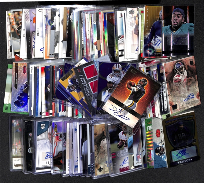 Lot Of 135 Football Autograph Cards w. Daunte Culpepper & Carlos Hyde